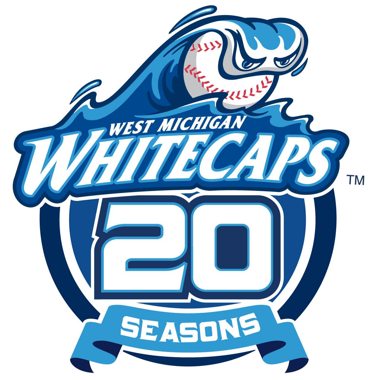 West Michigan Whitecaps 2013 Anniversary Logo vinyl decal